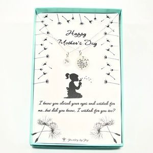 Sterling Silver Dandelion Mother and Daughter Pendant